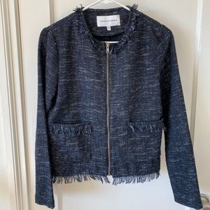 Cupcake and Cashmere Navy tweed zipped jacket